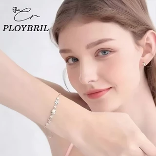 PLOYBRIL✨กำไลข้อมือเงินแท้ Hanami Kitty สร้อยข้อมือคิตตี้ลายดอกซากุระ กำไลผู้หญิงสไตล์เกาหลี เงิน925 S034