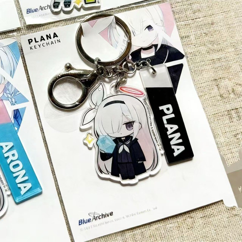 Blue Archive Plana อะคริลิคพวงกุญแจน่ารักอะนิเมะจี้กระเป๋า Charm Blue Archive แฟนคอลเลกชันของขวัญ
