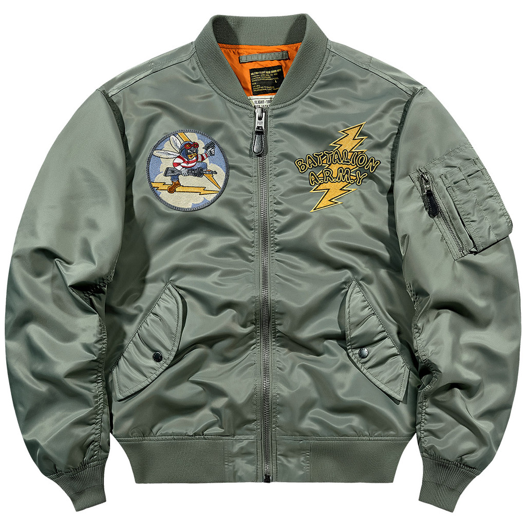 VIP Spring ma1 Bomber Jacket Men Bomber ปัก Overalls Jacket Plus ขนาดคู่อเมริกันชุดเบสบอลอินเทรนด์