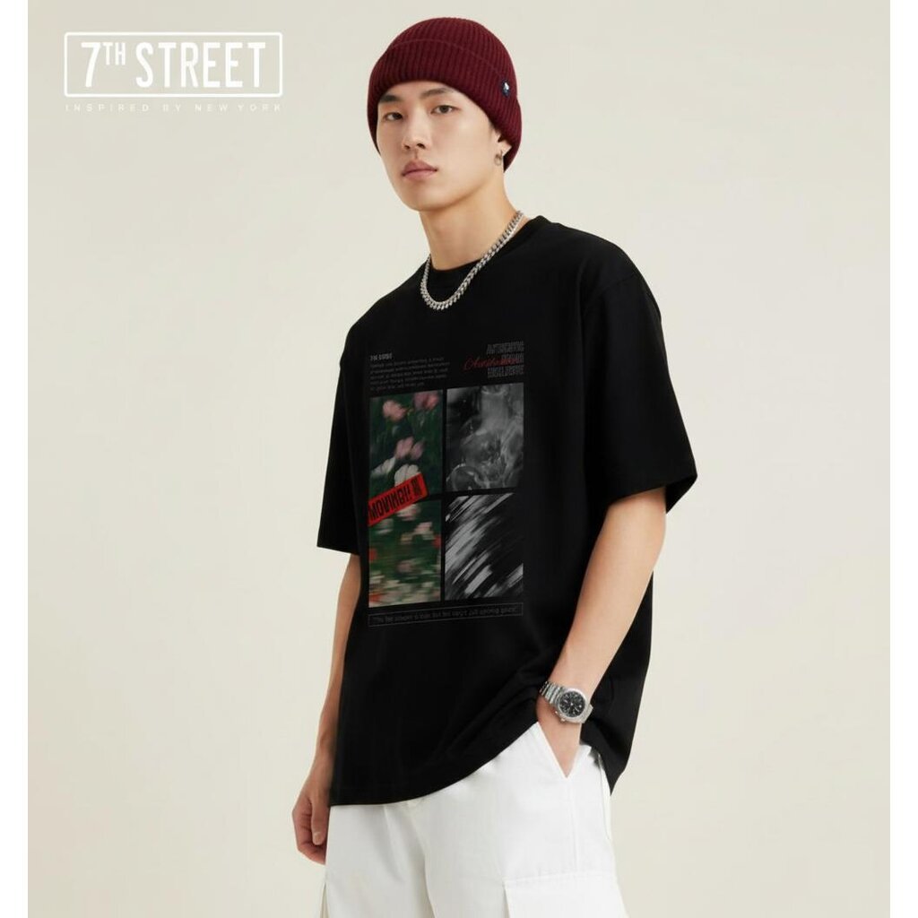 7ᵗʰ Street Oversize90s Cotton100% Com(No.20) ทรงคอฟิต ผ้านุ่ม เบา ใส่สบายที่สามารถสวมใส่ได้ทุกวัน รุ