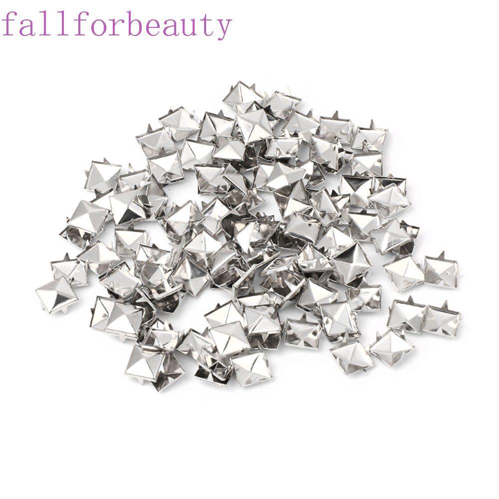 FALLFORBEAUTY DIY Studs Creative Silver Metal แฟชั่น Releasable Spikes จุด Nailhead คุณภาพเย็บตกแต่ง