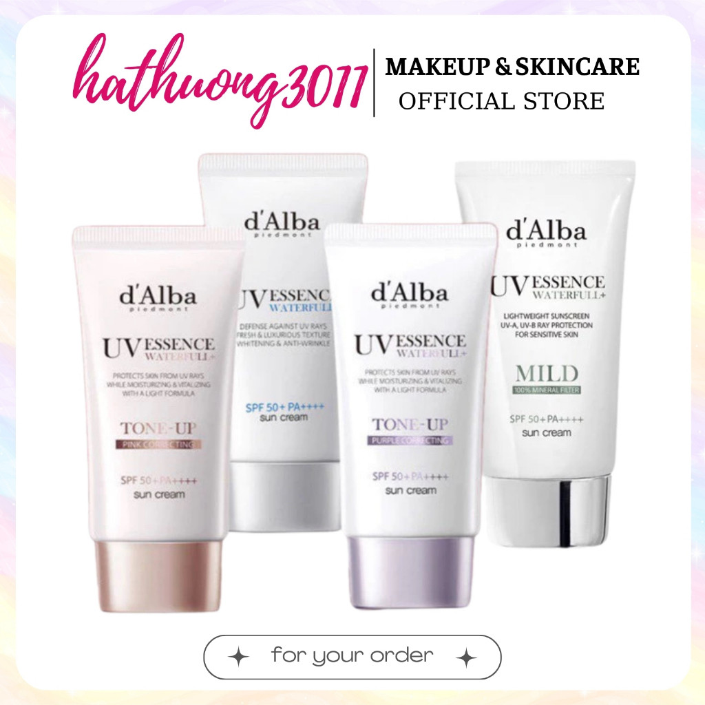 DLba Waterfull Essence MILD / TONE UP Sun Cream SPF50+ PA++++ 50ml COD