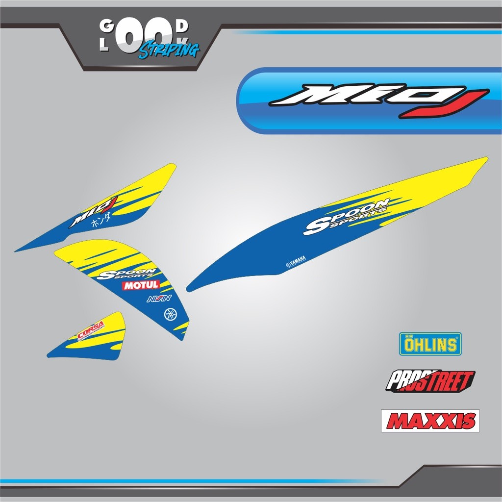MIO J MIO GT SPOON TRANSPARKENT HOLOGRAM SPOON สติ๊กเกอร์ STRIPING