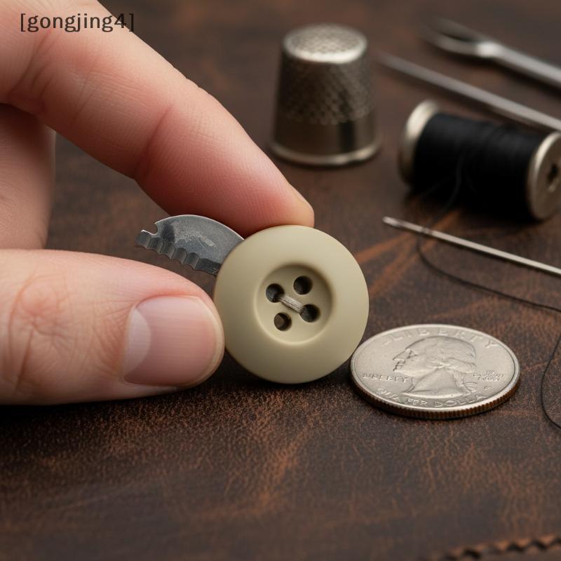 Gongjing4 Mil Spec 34 BDU ปุ่มปกปิดขอบหยัก 1095 เหล็ก de Escape เครื่องมือสําหรับ Survival Camping G