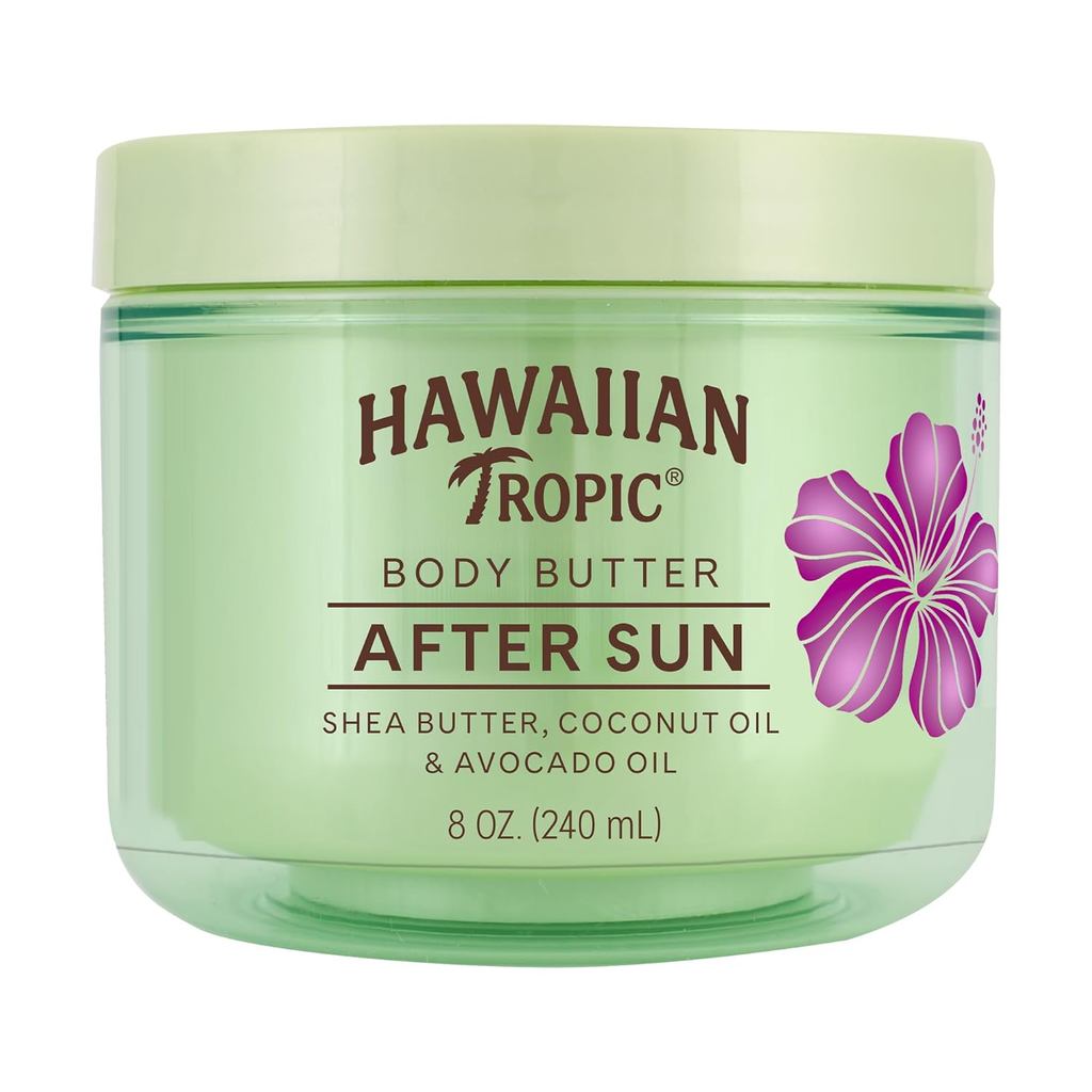 Hawaiian Tropic After Sun Body Butter with Coconut Oil, 8 oz, After Sun Lotion, Moisturizing Body Lo