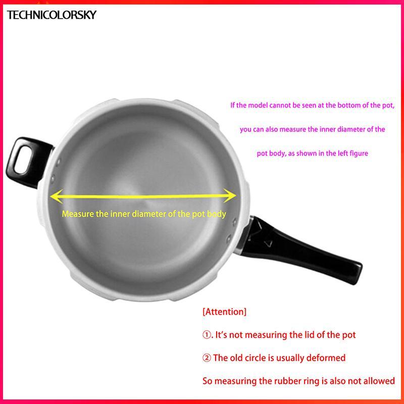Technicolorsky ยางซิลิโคนปะเก็นแหวนปิดผนึกทนอุณหภูมิสูงสําหรับอลูมิเนียมหม้อความดัน 18/20/22/24/26/28/30/32/34/36 ซม.TSY