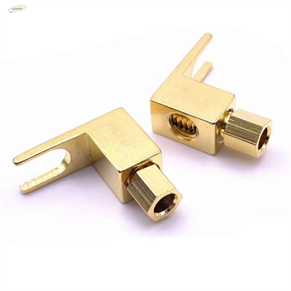 ZENZON U Spade Connector Banana Socket ทนทาน Spade Adapter ปลั๊กกล้วย Y ประเภทลําโพงปลั๊กเชื่อมต่อ