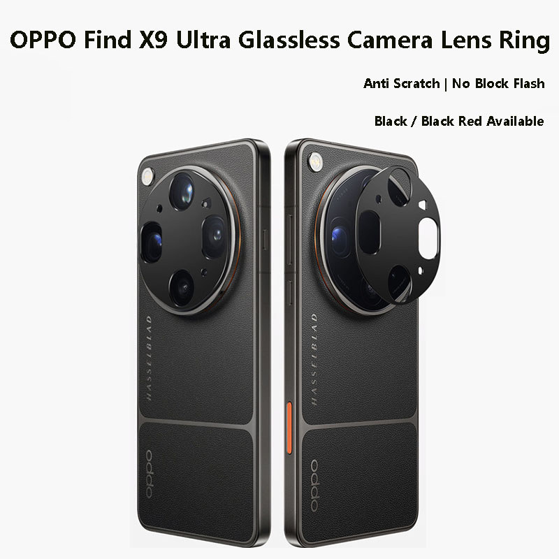 เข้ากันได้กับ OPPO Find X9 Ultra แหวนรองเลนส์โลหะ ไม่มีกระจก ดีไซน์โฮลว์ ปกป้องกล้องหลัง