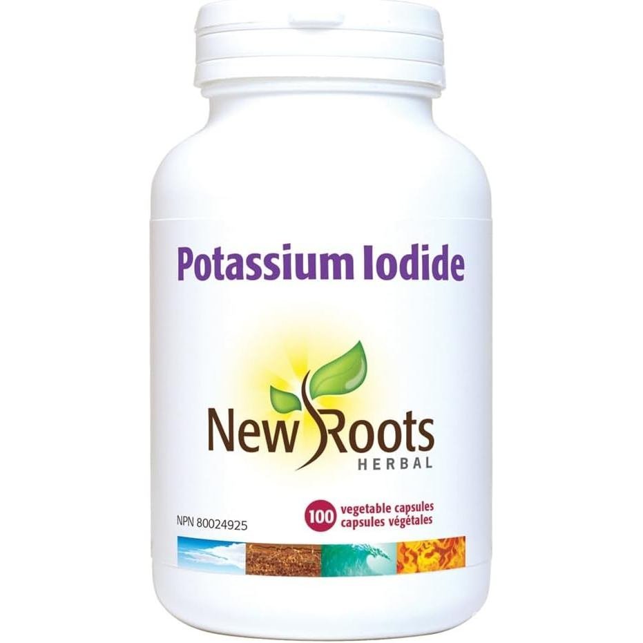 รากใหม่ โพแทสเซียมสมุนไพร Iodide 800mcg 100 Veg Capsules, อุปทาน 100 วัน, อาหารเสริมโพแทสเซียมอินทรี