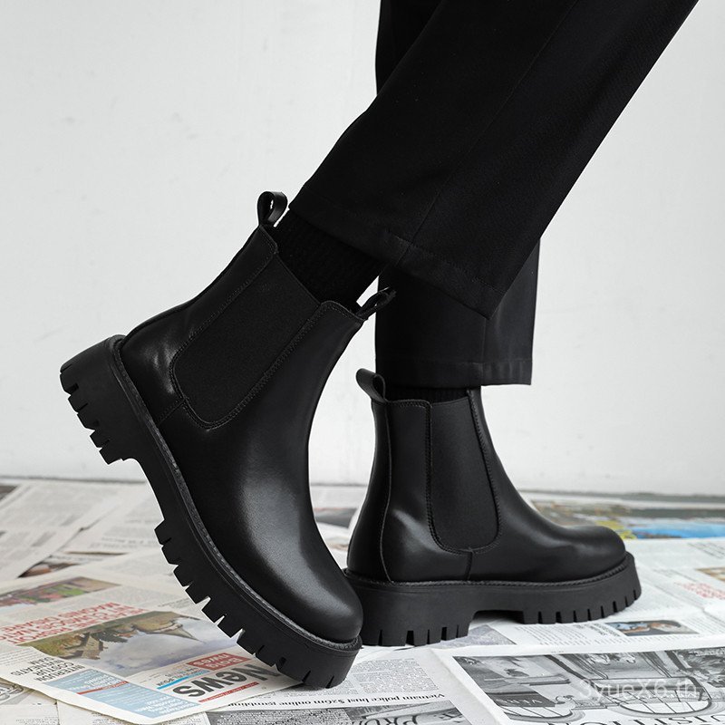 รองเท้าผู้ชาย u Chelsea Boots High-Top Cigar Boots (ซัพพลาย)