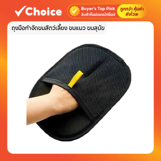 ถุงมือกำจัดขนสัตว์เลี้ยง ขนแมว ขนสุนัข แบบสองด้าน ดีไซน์มัลติฟังก์ชั่น ใช้งานง่าย ซักได้