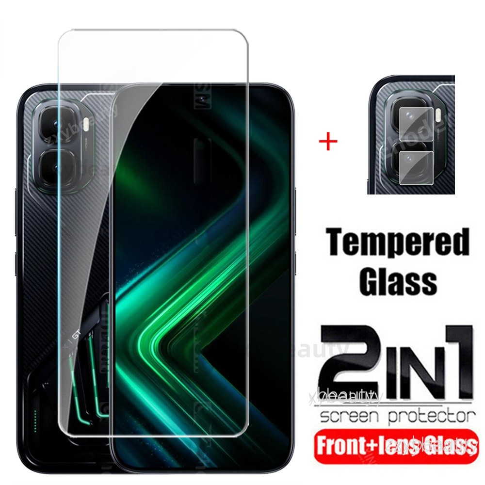 สําหรับ Infinix GT 50 Pro 4G 5G 2026 ป้องกันหน้าจอ 2in1 คลุมทั้งหมดกระจกนิรภัยใสสําหรับ GT50 50Pro GT50Pro ป้องกันกล้องเลนส์ฟิล์ม