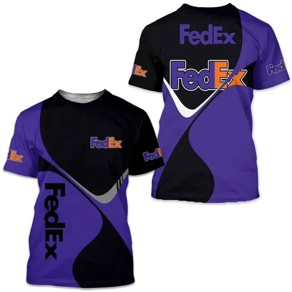 [สไตล์ล่าสุด] 2026 FedEx 3D พิมพ์เสื้อยืดผู้ชายผู้หญิงสบายๆแฟชั่นแขนสั้น 3D โพลีเอสเตอร์ Breathable 