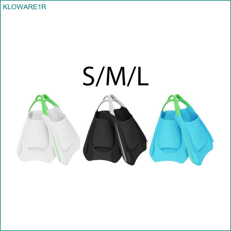 [kloware1r] 2x Swim Training Fins Silicone Nonslip Short Flippers Swim Flippers for Travel