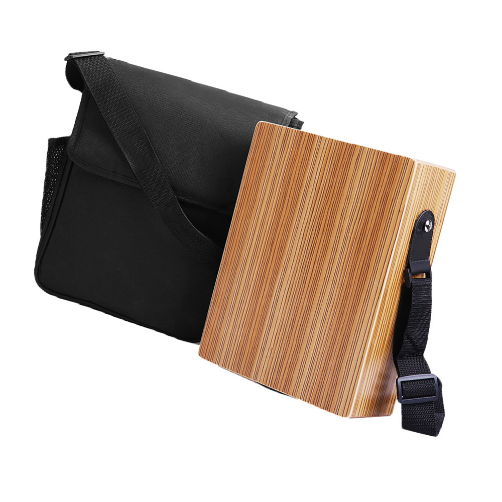 Ppco-PH summina แบบพกพา Traveling Cajon กล่องกลองแบนมือ Wooded Percussion Instrument พร้อมสายพกพากระ