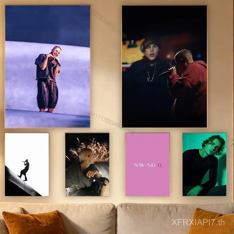 J-Justin Swag II B-Bieber โปสเตอร์ Retro PaperRoom Bar Cafe ความงาม Art Wall สํานักงานห้องนอนผนังตกแ