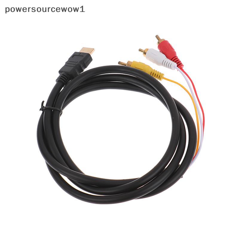 WOW 5ft HDMI to 3RCA/HDMI to AV Converter Video Audio Converterponent Adapter Cable สําหรับ PC TV TH
