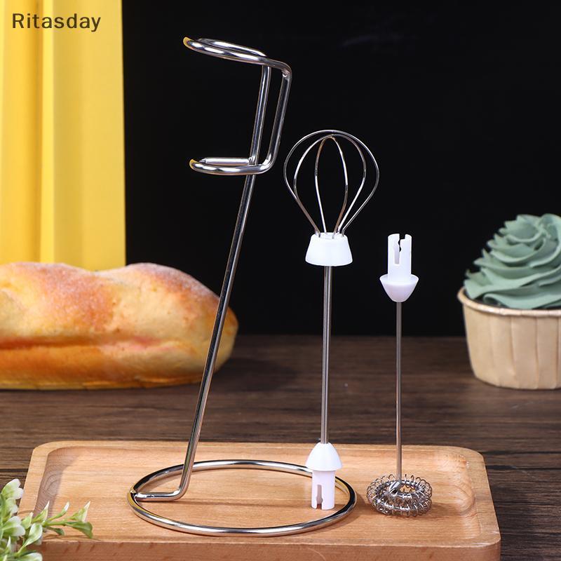 Ritasday เครื่องปั่นกาแฟ Eggbeater ผู้ถือครัว Frother นม รูปที่ 8