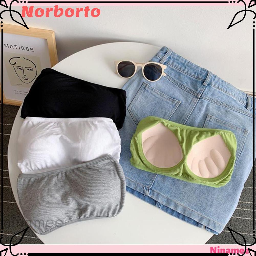 NORBORTO Tube Top, Bra Tubeless Anti-slip Tube Bra, Anti-glare Summer Invisible Bra