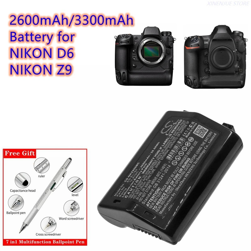 แบตเตอรี่กล้อง 10.8V/2600mAh/3300mAh EN-EL18d สําหรับ NIKON D6,Z9