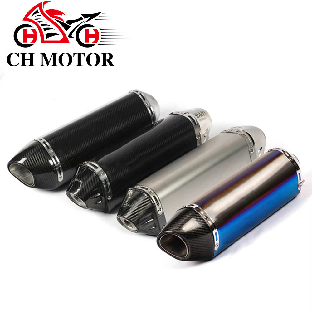 [ขายร้อน] R77 คาร์บอนไฟเบอร์รถจักรยานยนต์ดัดแปลงท่อไอเสีย R1R3R25 GSXR750 Z1000 CBR1000