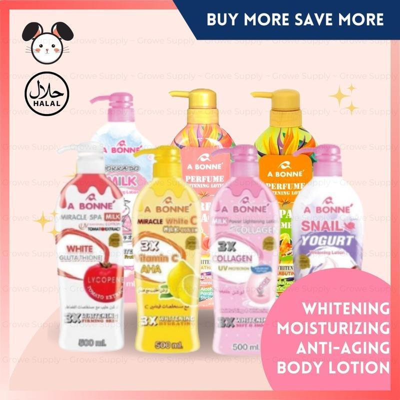 [SG INSTOCK] A Bonne Whitening Lotion 500ml 7 Variations (นมพาวเวอร์/ นมฮอกไกโด/ แครอทพีช/ Miracle S