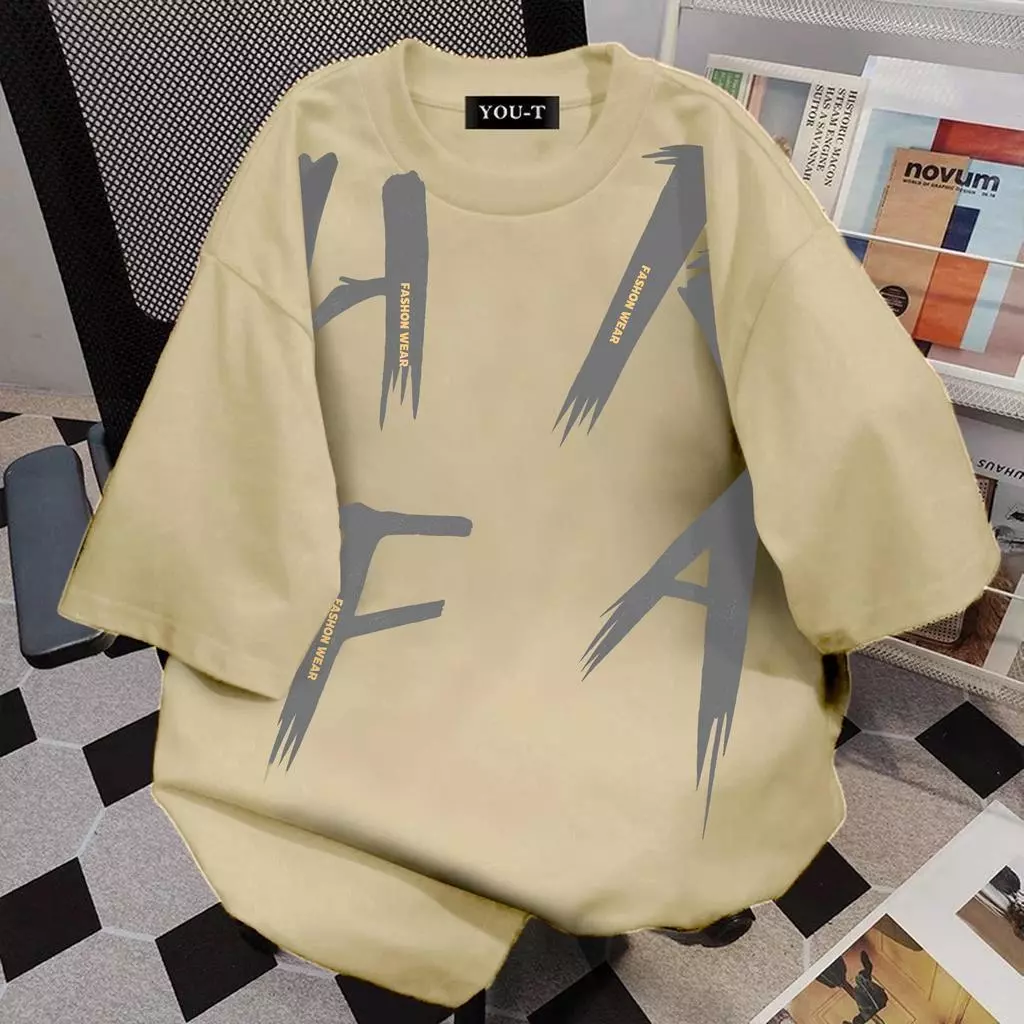 YOU-T🐆เสื้อแฟชั่น ใส่สบาย เสื้อยืดแขนสั้น ลาย เสื้อ"Hafa" ผ้านิ่ม OVERSIZE แฟชั่น ผ้าฝ้าย 100% สไตล์เกาหลี
