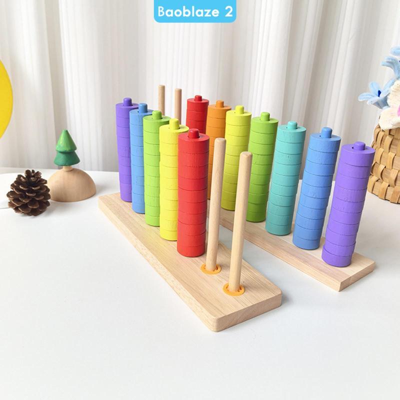 [baoblaze2] สีการเรียงลําดับของเล่นซ้อนสายรุ้งแหวนเกมวิจิตรทักษะมอเตอร์การเรียนรู้ปริศนาการศึกษาสําหรับเด็กเด็ก 1-3 ปี