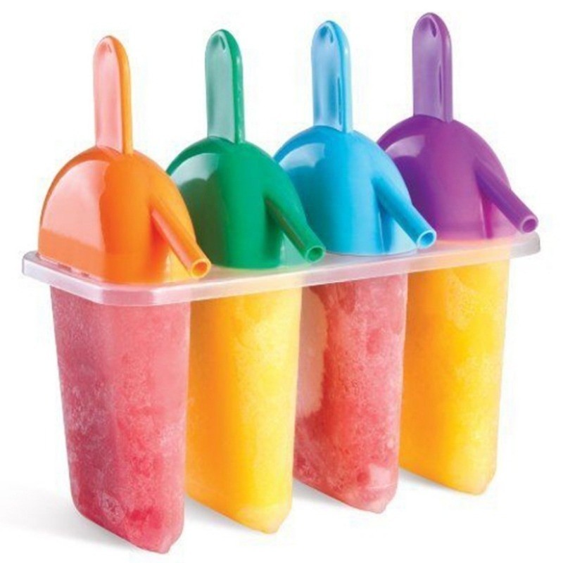 Diy Maker น้ําผลไม้ Popsicle Moulds Pop ตู้แช่แข็ง Lolly โยเกิร์ตไอศกรีม Mould แม่พิมพ์ไอศกรีมหลอดสีสุ่ม