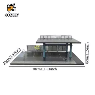 KOZEEY 1 64 Scale ที่จอดรถโรงรถ Diorama จอแสดงผลเดสก์ท็อปสําหรับ Hot Wheels รถ Miniatures ตู้โชว์