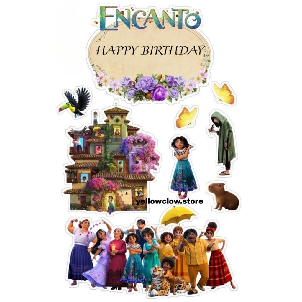 ที่กําหนดเองชื่อท็อปเปอร์ ENCANTO/ ENCANTO เค้กวันเกิด Topper