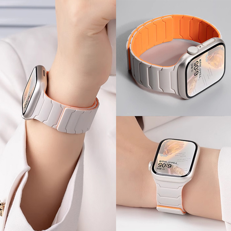 สายซิลิโคนแม่เหล็กสําหรับ Huawei Watch Fit 5/5Pro กีฬากันน้ําสําหรับ Huawei Watch Fit 4/4Pro/3 เปลี่ยนสายรัดข้อมือสร้อยข้อมือ