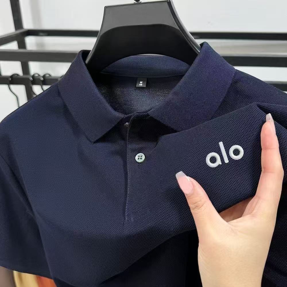 ผู้ชายแขนสั้นเสื้อโปโลฤดูร้อนสไตล์ใหม่เกาหลีรุ่นLapel Letterเย็บปักถักร้อยหล่อหลวมสบายๆธุรกิจAll-Match