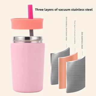 {ของแท้ 100% และมีพร้อมส่ง} Owala Kids Tumbler ขนาด 12oz (355ml), ขวดน้ำสแตนเลสหุ้มฉนวนพร้อมหลอดดูด