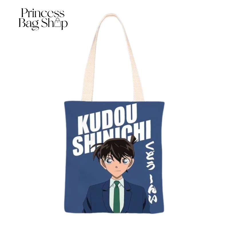 Conan Large Capacity Tote Bag Canvas Handbag Commuter Shoulder Bag