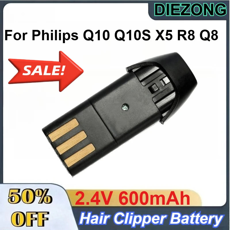 ความจุสูงเปลี่ยนแบตเตอรี่ 2.4V 600mAh สําหรับ Philips Q10 Q10S X5 R8 Q8 ผม Clipper แบตเตอรี่