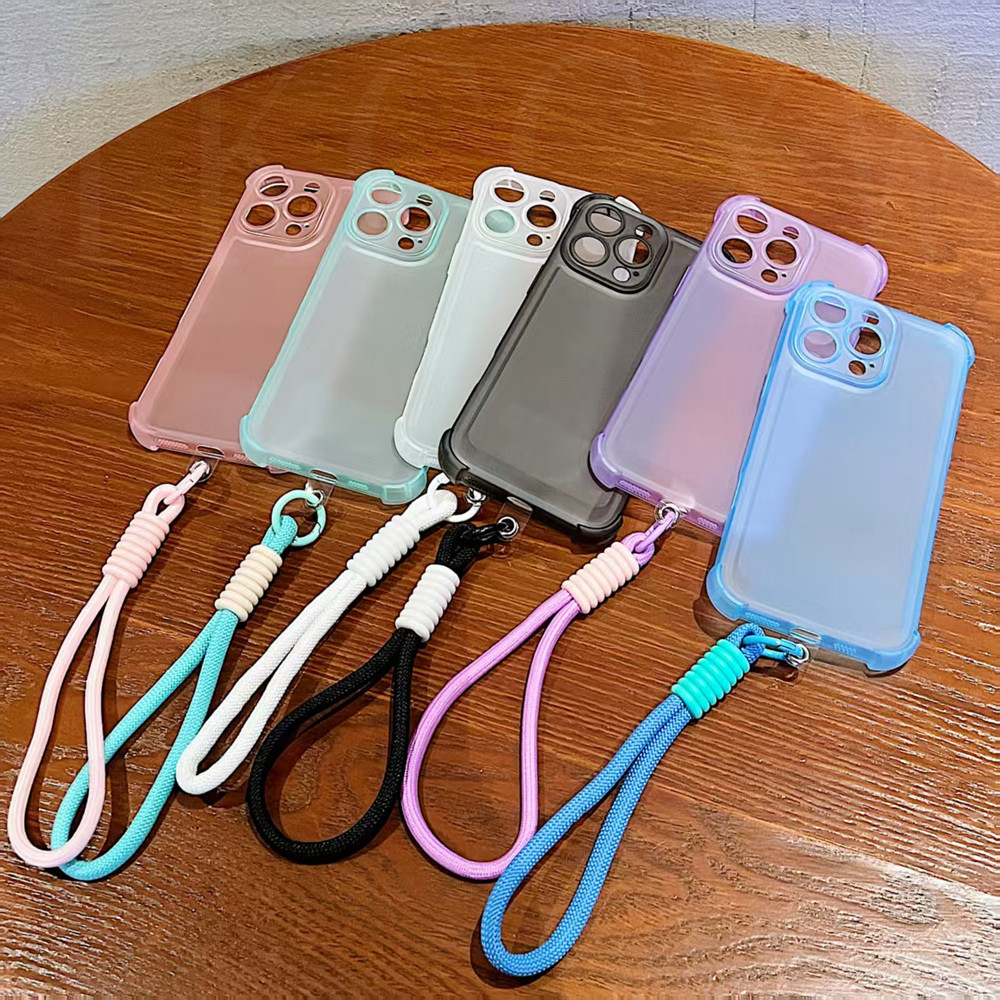 พร้อม Lanyard Clear Matte เคสโทรศัพท์สําหรับ Xiaomi poco M7 M8 Pro X8 Pro Max F8 Pro F8 Ultra C85 กั