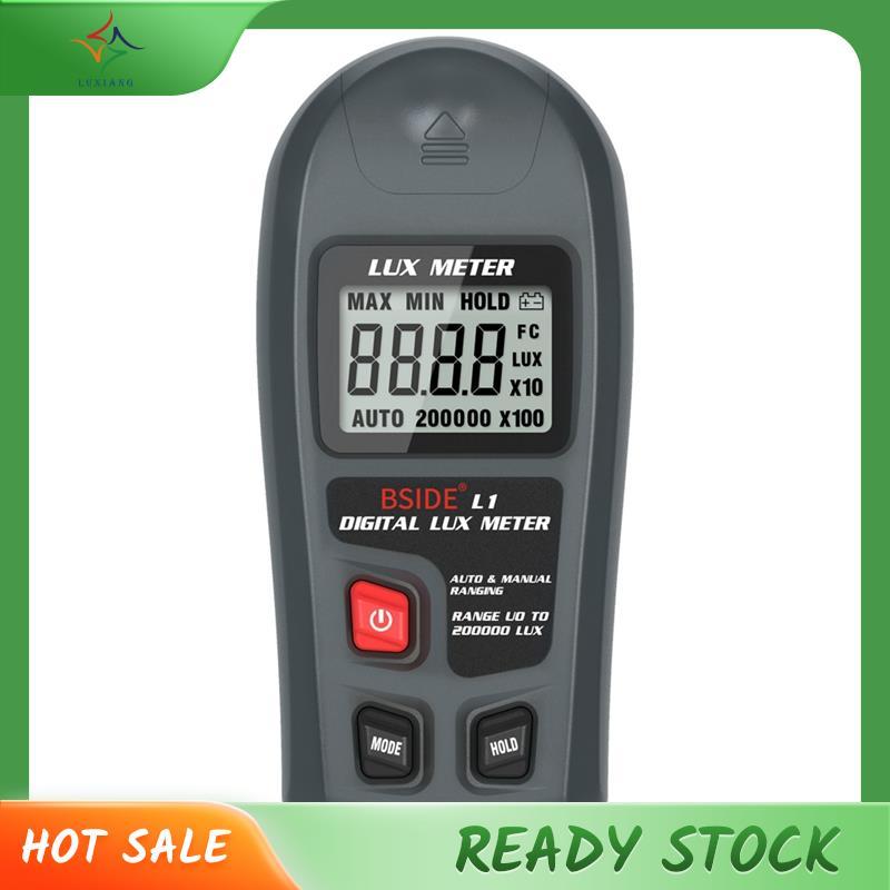 [luxiang.th] L1 Lux Meter Digital Illuminometer 0-200,000lux LCD Pocket Light Meter Lux/FC วัดเครื่อ