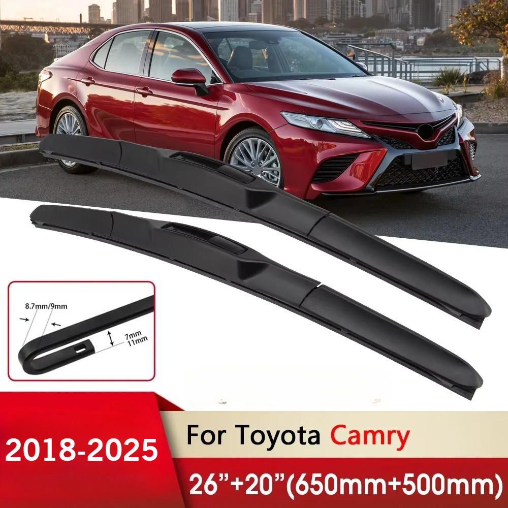 สําหรับ Toyota Camry XV70 XV80 2018-2025 ใบปัดน้ําฝนรถยนต์ด้านหน้า 26 "+ 20 "U Hook Windshield