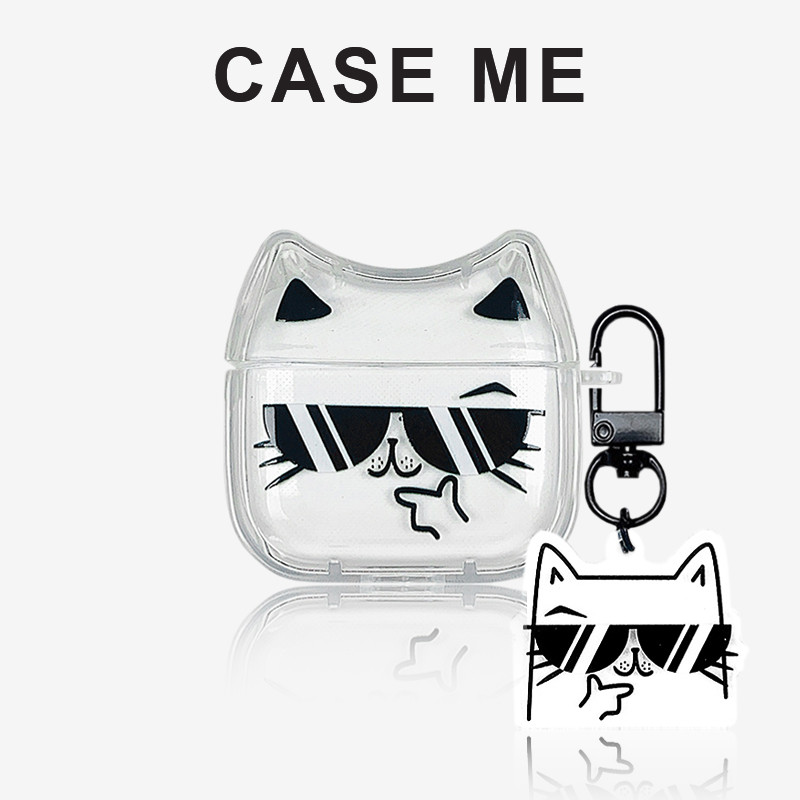 Simple แว่นตากันแดด Boss Kitten หูฟังบลูทูธสําหรับ Air Pods 1 2 3 4 Airpods Pro Pro2 Pro3 พร้อมจี้ A