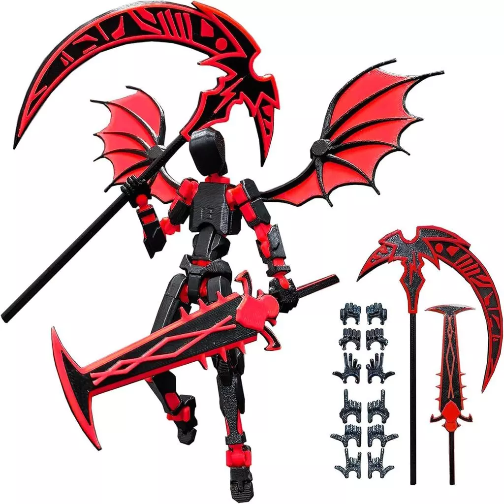 T13 แอ็คชั่นฟิกเกอร์ (ประกอบเสร็จ) Titan 13 Robot Action Figure,3D พิมพ์ Dummy 13 Ac