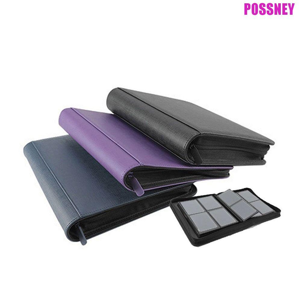POSSNEY Toploader อัลบั้ม, 4 กระเป๋า PU Toploader Binder, ปฏิบัติกันฝุ่นกระเป๋าสองด้าน 112 Toploader