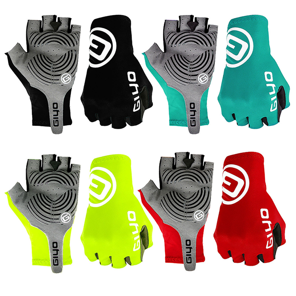 ถุงมือครึ่งนิ้ว Anti-slip จักรยาน Mitten ผ้าผู้ชายขี่จักรยาน Fingerless ถุงมือ MTB จักรยานเสือหมอบฤดูร้อนถุงมือสั้น