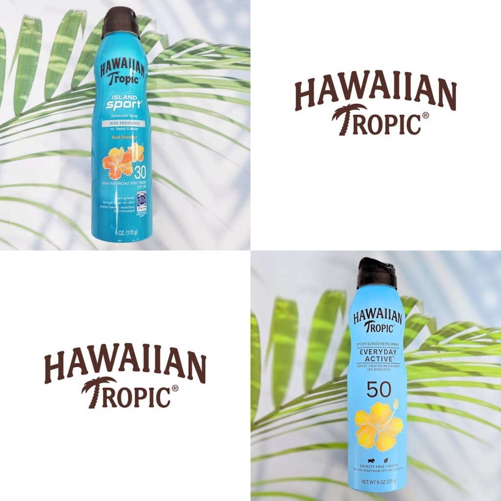 10% Sale!!! EXP.12/26 (Hawaiian Tropic®) Island Sport Sunscreen Spray High Endurance 170g สเปรย์กันแ