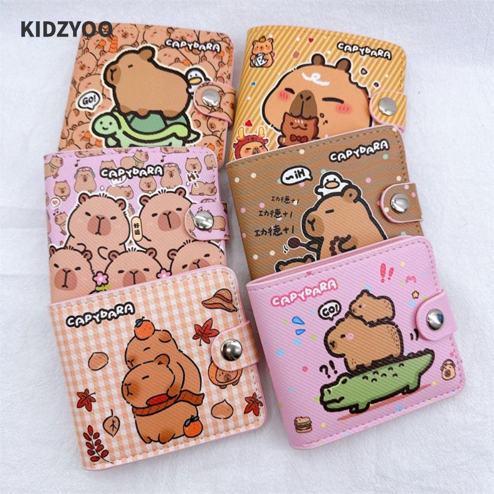 กระเป๋าใส่เหรียญ KIDZYOO แบบ.Capysizeb ขนาดเล็กสำหรับสาวๆ ทำจากหนังPU มีปุ่มกด