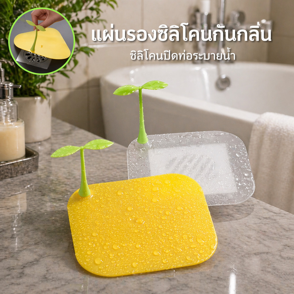 แผ่นซิลิโคนกันกลิ่น ฝาครอบท่อระบายน้ำ ป้องกันกลิ่นและแมลง การปิดผนึกดี ใช้ซ้ำได้ สำหรับห้องน้ำ อ่างล้างจาน พร้อมส่ง
