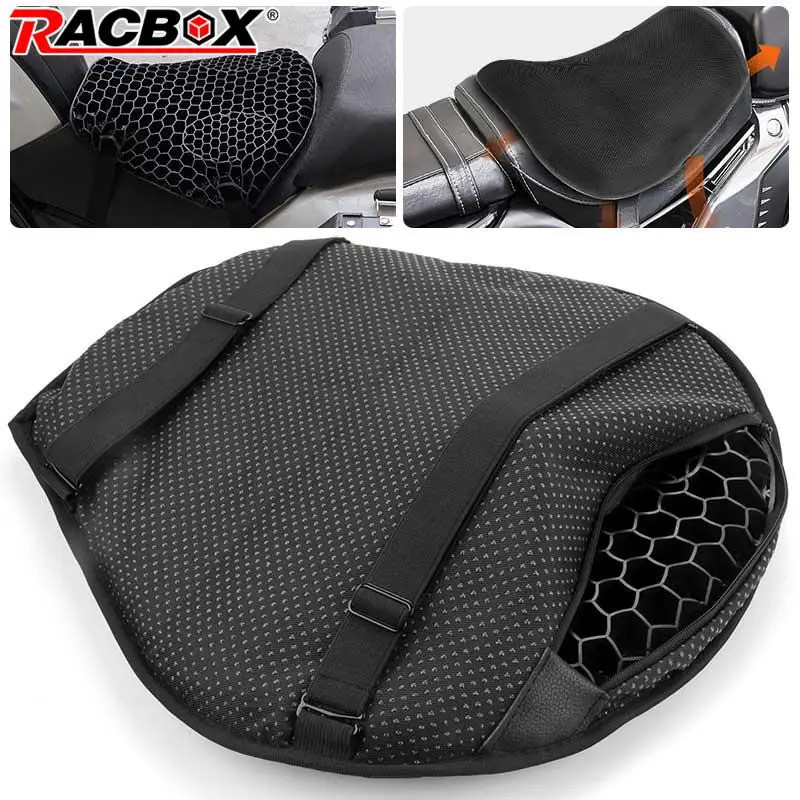 รถจักรยานยนต์เจลเบาะรองนั่ง 3D Air ผ้าตาข่าย Comfort รังผึ้ง Universal มอเตอร์ไซด์อุปกรณ์เสริม Padel