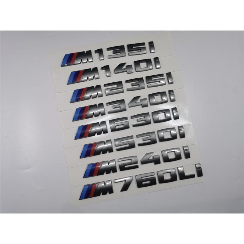 เหมาะสําหรับ BMW สีเทา M330i M340i m235i M440i M530i M760Li โลโก้รถ Word Mark