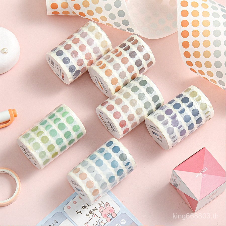 Salt Series Morandi Color Series Basic Handbook Color Polka Dot Dot Sticker Tape ins Style Handbook 