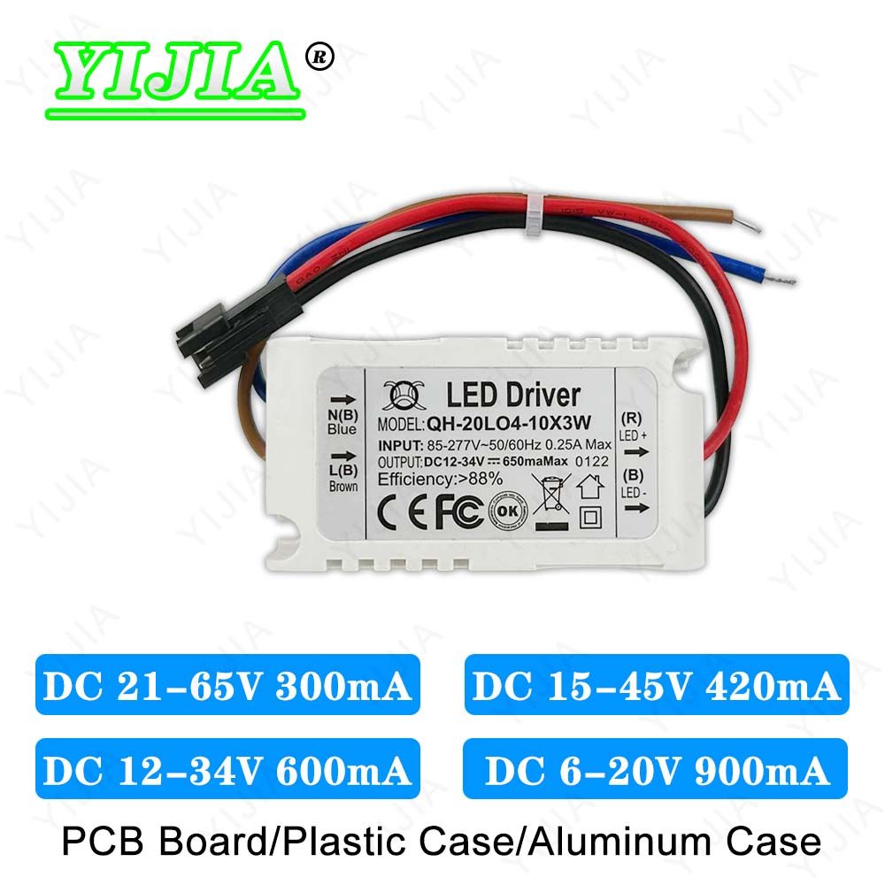 LED Driver DC 18-39V 30-60V 39-85V 900mA 600mA 420mA 300mA Transformers สําหรับ 7W 10W 12W 15W 18W 2